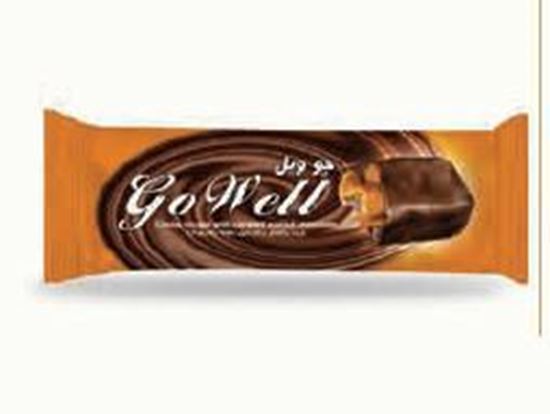 Picture of COV-B-1105 Go Well Cacao Nougat with caramel coated with chocolate 