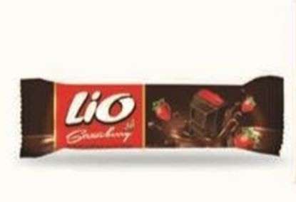 Bild von COV-T-2003- Lio Strawberry- Dunkle Schokolade gefüllt mit Fondantcreme mit Erdbeergeschmack