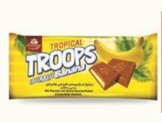 Picture of COV-T-1001- Troops Banana- Milk chocolate with banana flavoured fondant
