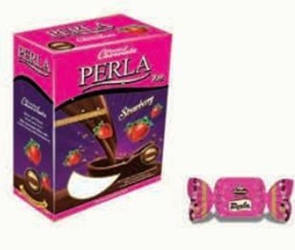 Picture of  COV-k-2582  Perla - Milk chocolate filled with flavoured strawber